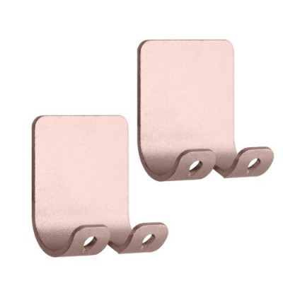 Set 2 Suporti autoadezivi pentru aparat de ras, Kwmobile, Rose Gold, Aluminiu, 54530.02 foto