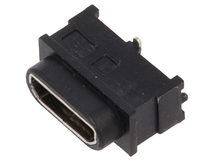 Conector USB B micro soclu, vertical, SMT, IP67