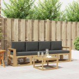 vidaXL Set de canapele de exterior cu pernă 5 pcs Alb și antracit 3387216