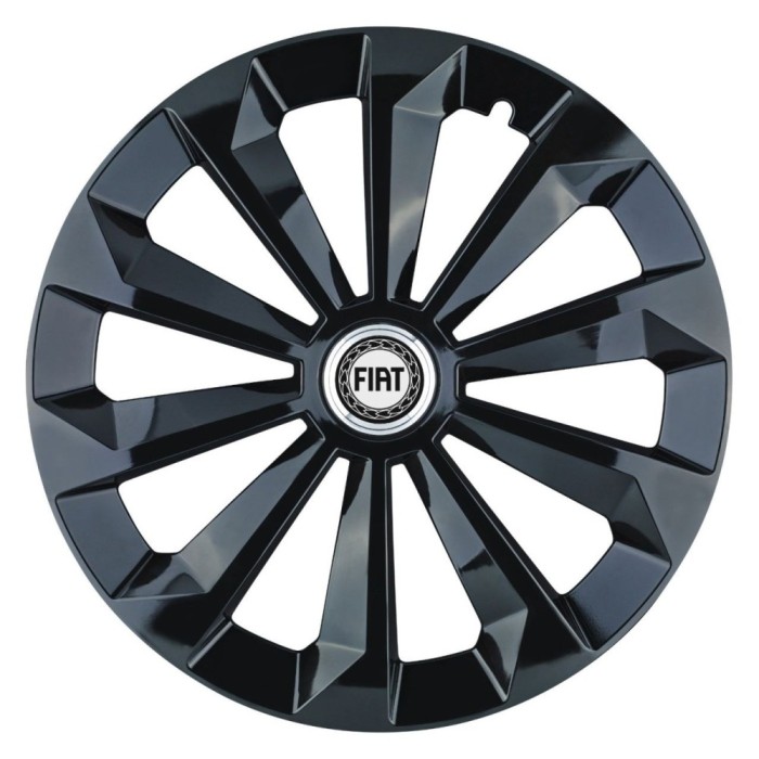 Set 4 Capace Roti 14 inchi (R14) Fame Negru, Compatibile Cu Fiat