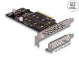 PCI Express la 2 x NVMe M.2 Key M - Bifurcation - LPFF, Delock 89837