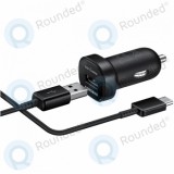 Samsung Mini &icirc;ncărcător auto rapid EP-LN930C 18W 2A + cablu de date microUSB tip C negru EP-LN930CBEGWW