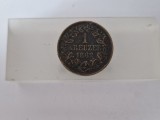 Germania 1 Kreuzer 1862 Baden Scheide Munze.