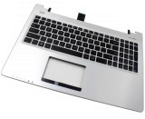 Tastatura Asus Neagra K56CA cu Palmrest argintiu, S56CA cu Palmrest argintiu