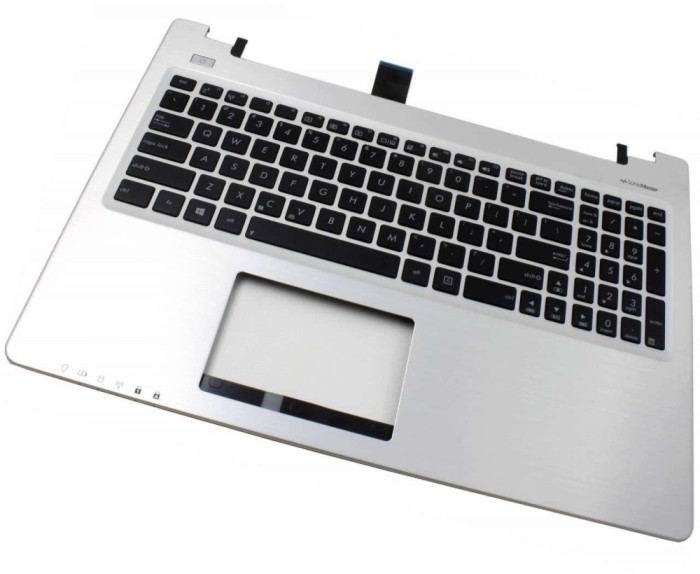 Tastatura Asus Neagra K56CA cu Palmrest argintiu, S56CA cu Palmrest argintiu