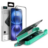 Folie Protectie Ecran ESR Armorite Black pentru iPhone 16 Plus, Sticla Temperata, Anti-Zgarieturi, Montare Usoara