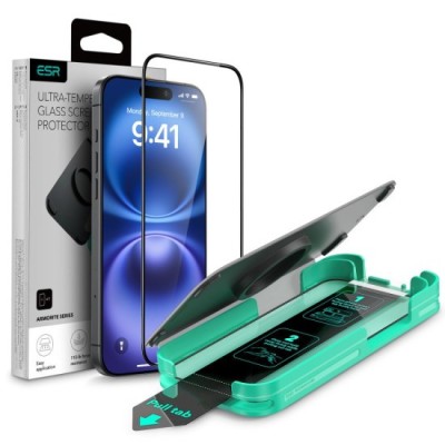 Folie pentru iPhone 16 Plus - ESR Armorite Screen Protector - Black foto