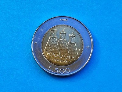 500 Lire 1987 San Marino-UNC-RAR foto
