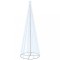 Brad de Craciun conic, 732 LED-uri, alb rece, 160x500 cm