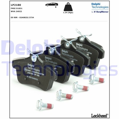 DELPHI LP2180 set placute frana,frana disc foto