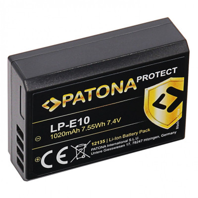 Acumulator Patona Protect LP-E10 1020mAh replace Canon EOS-12135 foto