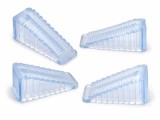 Cumpara ieftin Set 4 opritoare usa, transparente 9.5 x 4 x 2.8 cm, silicon antiderapant, pene reutilizabile pentru fixare si blocare usa