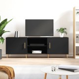 vidaXL Comodă TV, negru, 150x30x50 cm, lemn compozit 829085