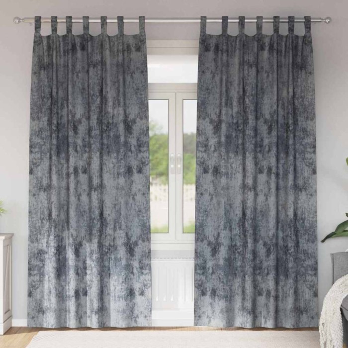 vidaXL Draperie cu perdele 2 pcs Argintiu 225 x 140 cm Catifea 4107720