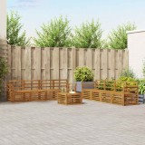 vidaXL Seturi de canapele 9 pcs natural Lemn Solid de Acacia 3374569