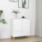 Servantă &amp; picioare lemn masiv alb extralucios 60x35x70cm PAL