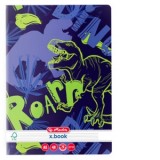 Caiet A5 48 file, dictando, motiv Dino Mania
