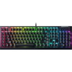 Tastatura mecanica gaming BlackWidow V4 X (Green Switch), layout US, taste ABS, layout US, cu 6 butoane customizabile, negru