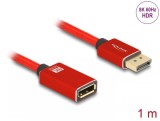 Cablu prelungitor Displayport 8K60Hz/4K240Hz T-M 1m Rosu, Delock 81081