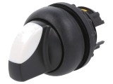 Comutator rotativ 22mm alb-negru