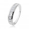Inel de logodnă din argint 925 cu linie de zirconii &icirc;ncrustate &icirc;n braţe - Marime inel: 62