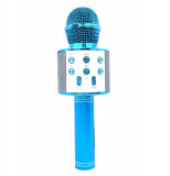 Microfon Wireless Karaoke MRG MWS858, Reincarcabil, Boxa, Albastru C1037, Other