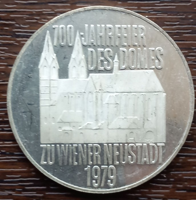 (A162) MONEDA ARGINT AUSTRIA - 100 SCHILLING 1979, DOMUL WIENER NEUSTADT - PROOF