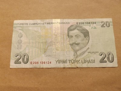 Turcia 20 Lire 2020 ( 2009 ) - Seria E 206 136124 foto