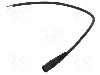 Cablu alimentare DC, cabluri, DC 5,5/2,1 soclu, negru, 0,25m, WEST POL - S21-TT-O050-025BK