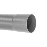 Teava PVC-U pentru scurgere canalizare interioara, cu mufa lisa, 90 x 1.8 mm, 4 m, gri