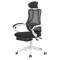 Scaun birou ergonomic OFF 927, mesh, suport picioare ajustabil, functie recliner, suport lombar, tetiera detasabila, 100 kg, alb