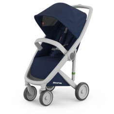 Carucior Classic Upp Ecologic cu Cadru Alb Blue foto