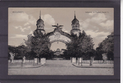 BUCURESTI INTRAREA IN PARCUL REGELE CAROL I CIRCULATA 1928 foto