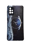 Husa telefon compatibila cu Samsung Galaxy A71, Ceas, HT77, Albastru, Silicon, Carcasa