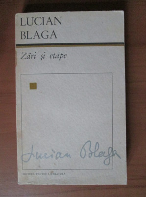 Lucian Blaga - Zari si etape foto