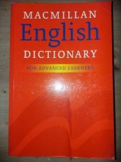 English dictionary for advanced learned Maccmillan