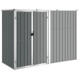 Cumpara ieftin Sopron de gradina, gri, 225x89x161 cm, otel galvanizat