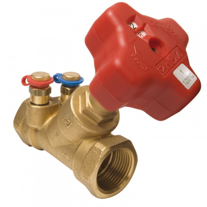 Robinet reglare debit coloane, cu prize de masurare, scaun inclinat Herz STROMAX DN 40