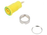 Soclu Banană 4mm Galben-Verde Aurit