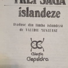 Trei saga islandeze, colectia Clepsidra, editura Eminescu 1980