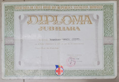 Diploma jubiliara Crucea Rosie RSR foto