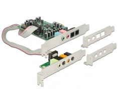Placa de sunet PCI Express 7.1 - 24 Bit / 192 kHz cu TOSLINK In / Out, Delock 89640