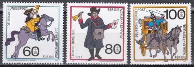 Germania 1989 - Timbre de caritate - Livrarea postala in secolul trecut, MNH foto