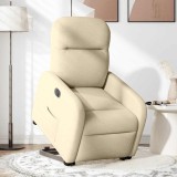 VidaXL Fotoliu electric rabatabil cu ridicare, crem, textil 3303000