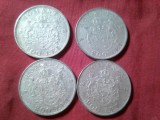 4 Monede 200 lei 1942 Mihai I , 4x6g argint 835 , cal. F,Buna