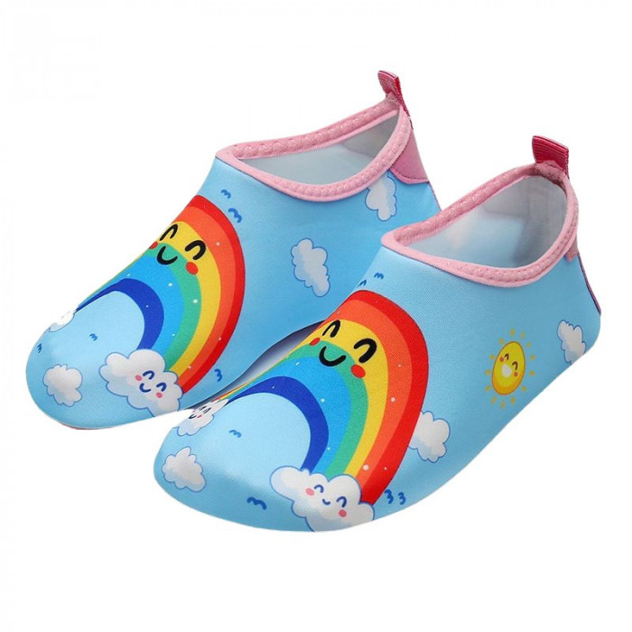 Papuci pentru Copii, utilizare la Gradinita, Plaja, in Apa sau la sala de Sport, Multicolor, 34-35EU
