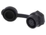 Conector circular soclu 12 8 pini aurit 3A mamă