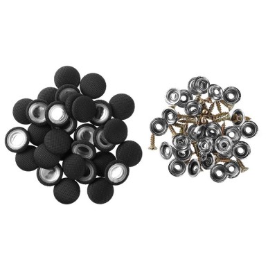 Kit 30 capse pentru reparatia plafonului auto, pentru Audi, Opel, BMW, VW, Negru foto