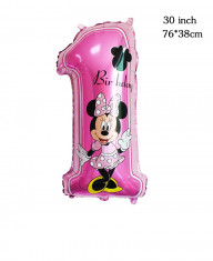 Balon folie cifra 1 Minnie Mouse Disney - 72x30cm mare foto