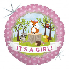 Balon Folie 45 cm It&amp;#039;s A Girl - Animalute, Holografic, Radar 36180H foto